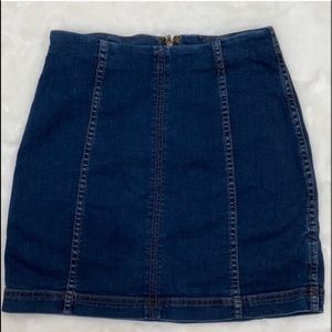 Free People Jean Skirt